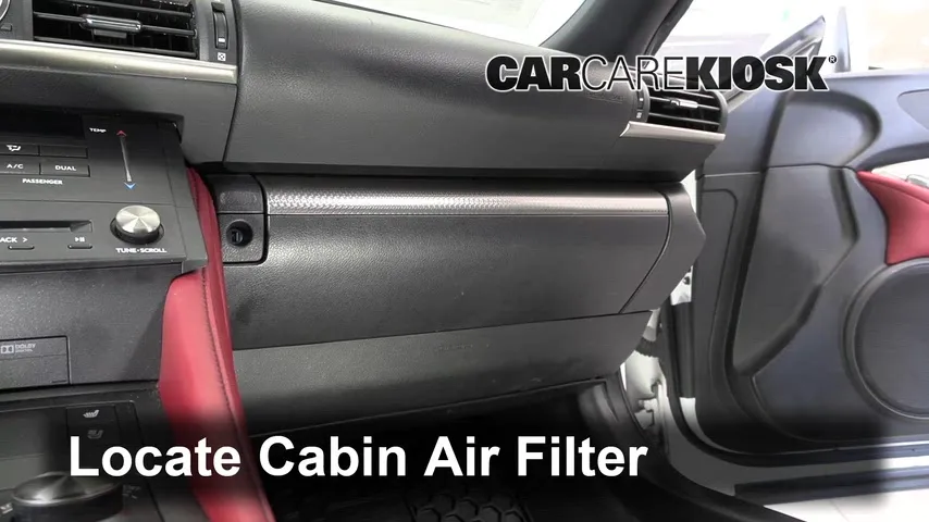 2017 Lexus RC300 3.5L V6 Filtre à air (intérieur)